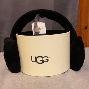 Fuzzy Black UGG Earmuffs